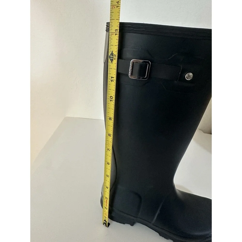Hunter Rain Boots Youth Size 4B/5G Blue Wellington Kids Matte Waterproof Rubber